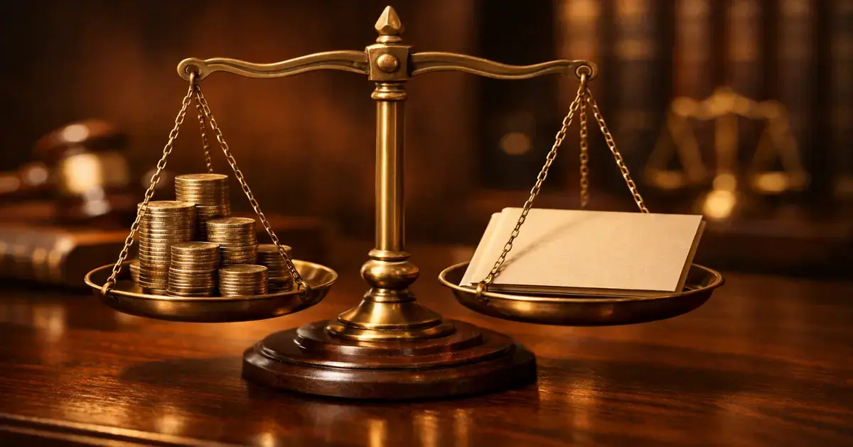 Featured symbolic legal illustration — Arbitrary Dismissal Judicial Compensation in Ajman