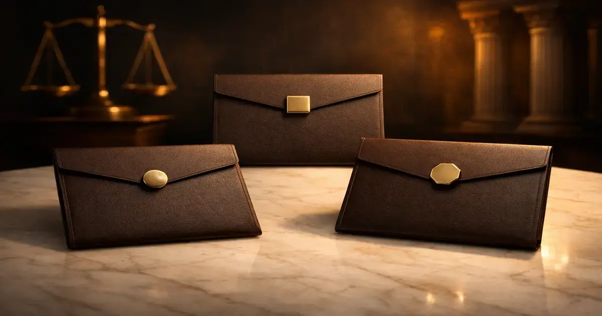 three differently clasped decree folders on marble — types of divorce in the UAE